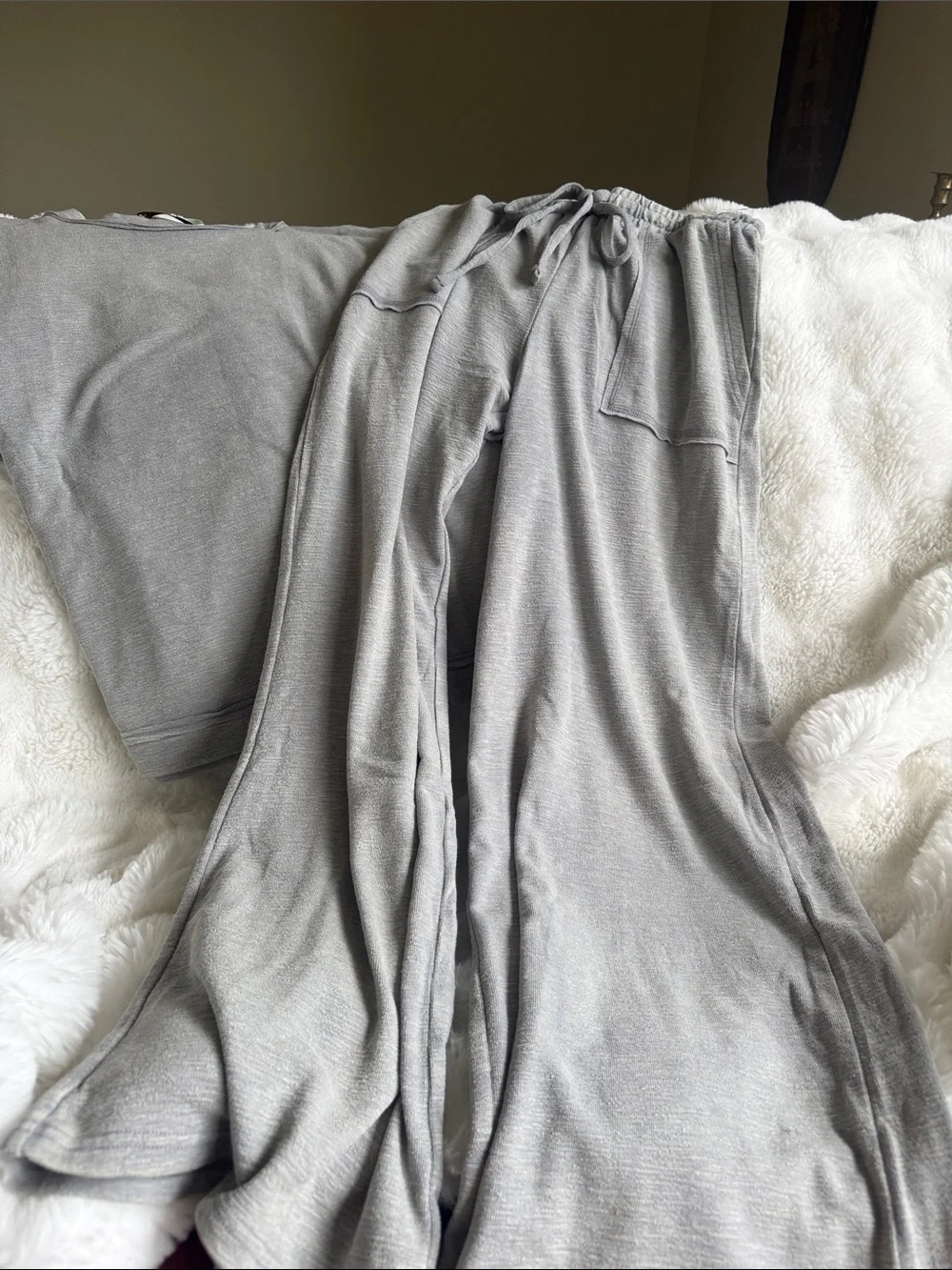 Oversize Zenana 2 piece outfit light gray - Picture 3 of 10
